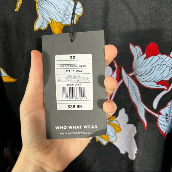 NWT Who What Wear Floral Knee Length Dress Size 3X - Picture 5 of 12